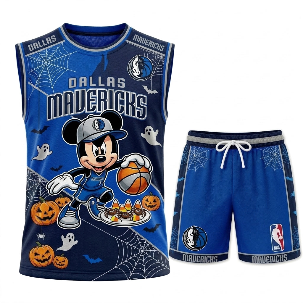 Limited Halloween Fan Set — Cartoon Mouse Basketball Jersey + Shorts | 30 Teams