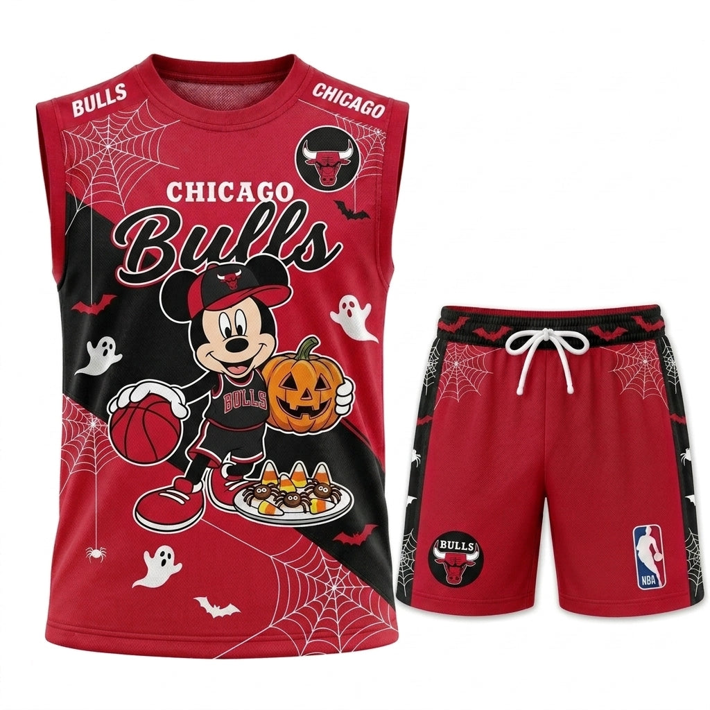 Limited Halloween Fan Set — Cartoon Mouse Basketball Jersey + Shorts | 30 Teams