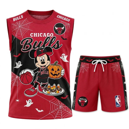 Limited Halloween Fan Set — Cartoon Mouse Basketball Jersey + Shorts | 30 Teams