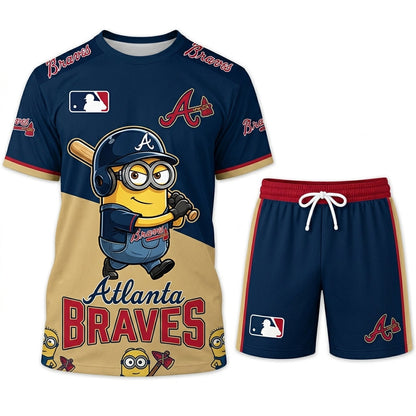 Minions MLB Baseball Fan Set — T-Shirt & Shorts | All 30 Teams Available