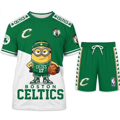 Minions NBA Basketball Fan Set — T-Shirt & Shorts | All 30 Teams Available - Custom Fan Apparel Image 4