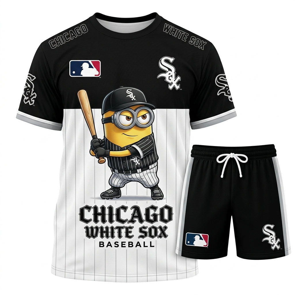 Minions MLB Baseball Fan Set — T-Shirt & Shorts | All 30 Teams Available - Custom Fan Apparel Image 13