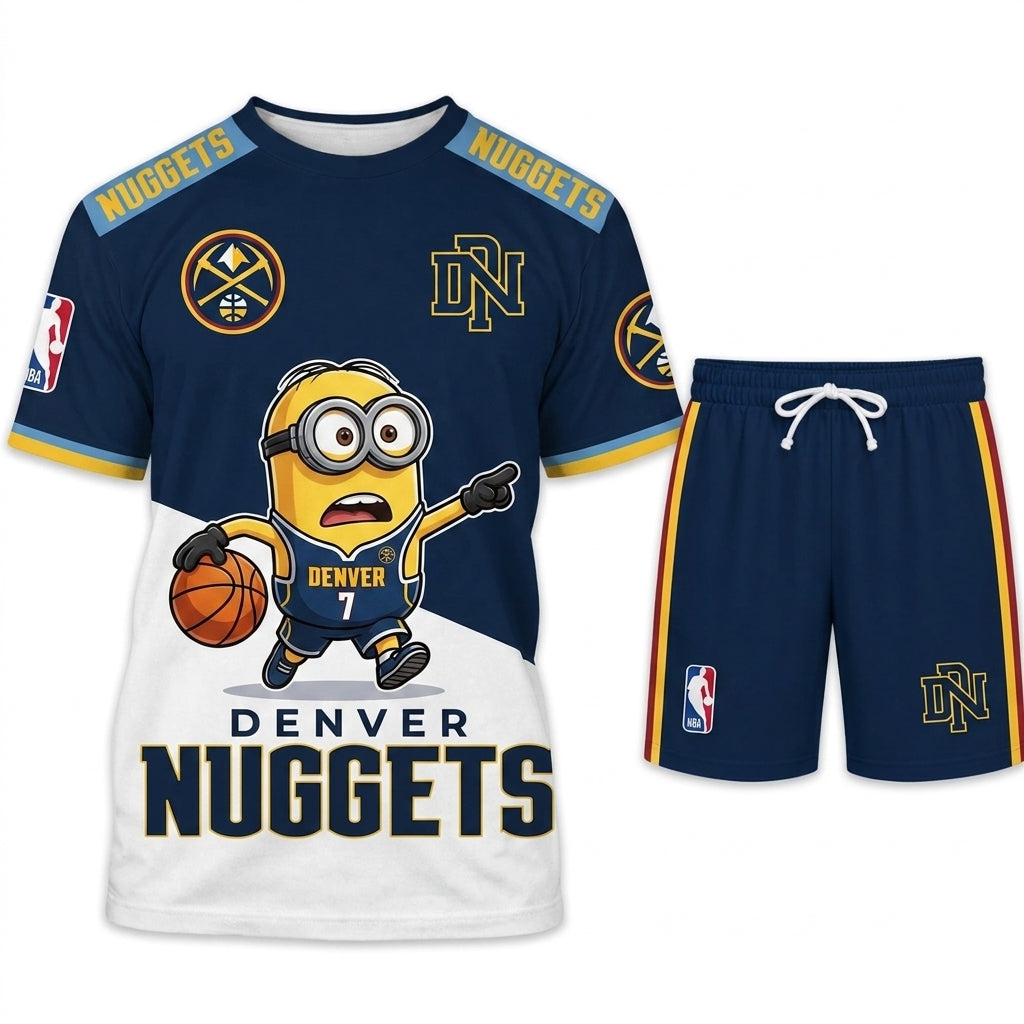 Minions NBA Basketball Fan Set — T-Shirt & Shorts | All 30 Teams Available - Custom Fan Apparel Image 10