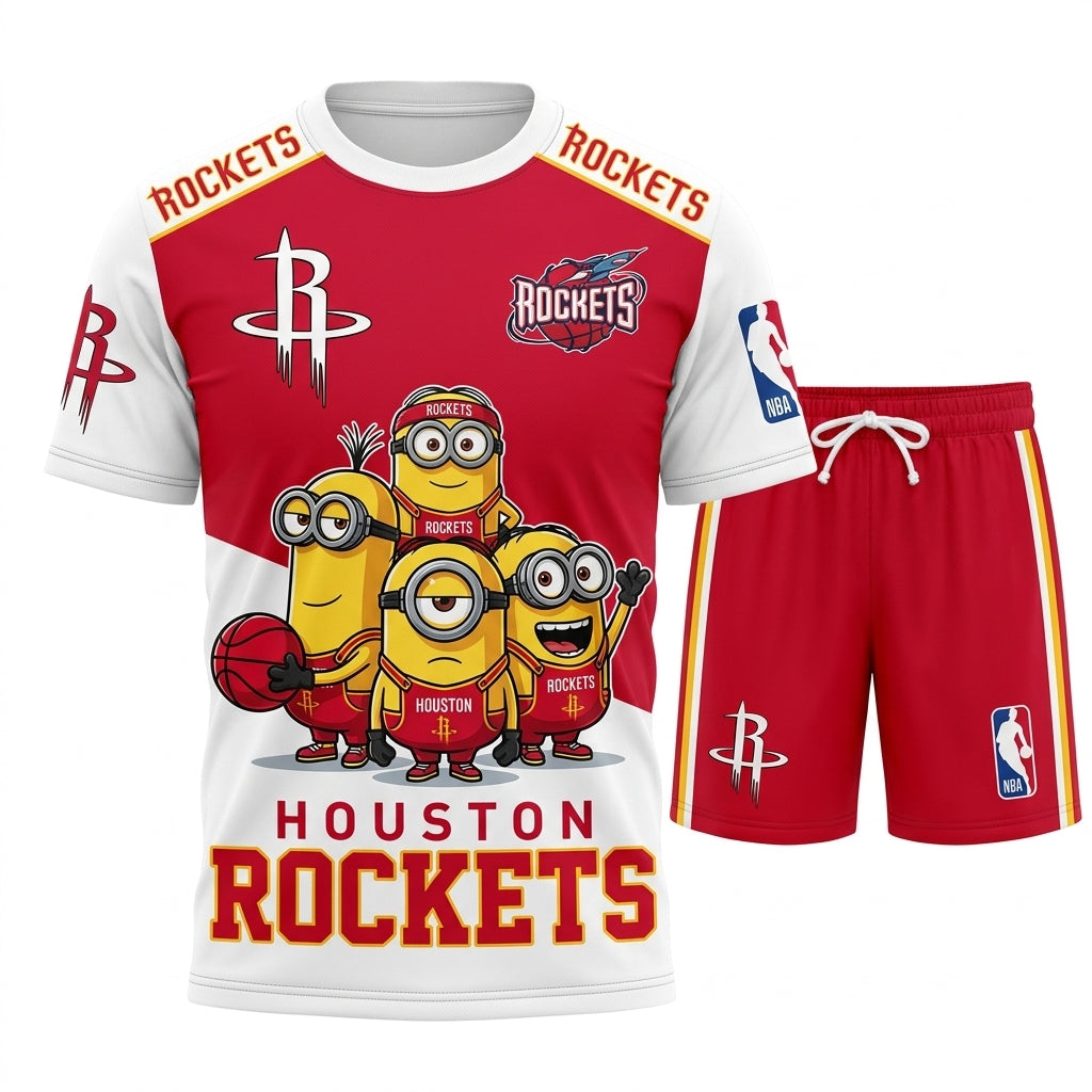 Minions NBA Basketball Fan Set — T-Shirt & Shorts | All 30 Teams Available - Custom Fan Apparel Image 16