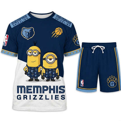 Minions NBA Basketball Fan Set — T-Shirt & Shorts | All 30 Teams Available