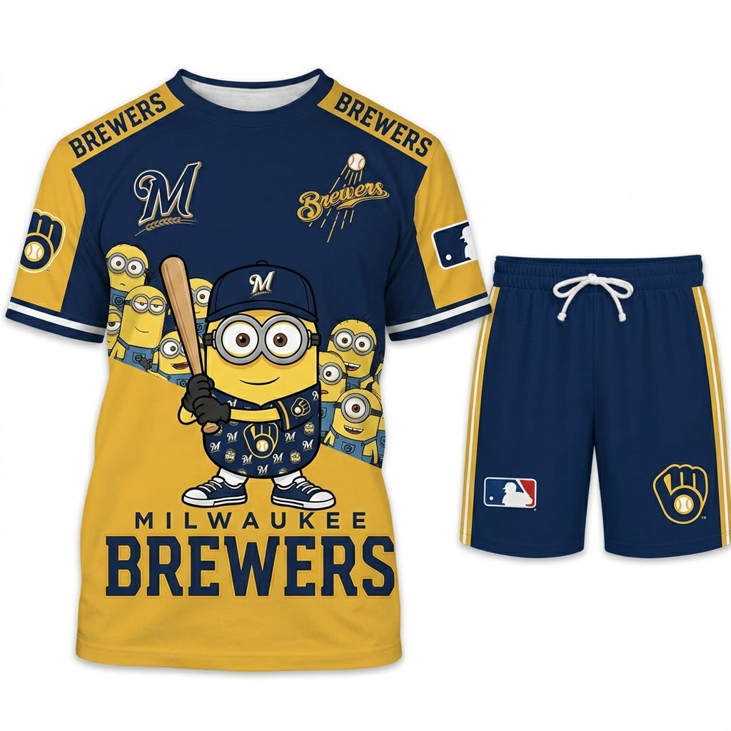 Minions MLB Baseball Fan Set — T-Shirt & Shorts | All 30 Teams Available