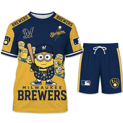 Minions MLB Baseball Fan Set — T-Shirt & Shorts | All 30 Teams Available