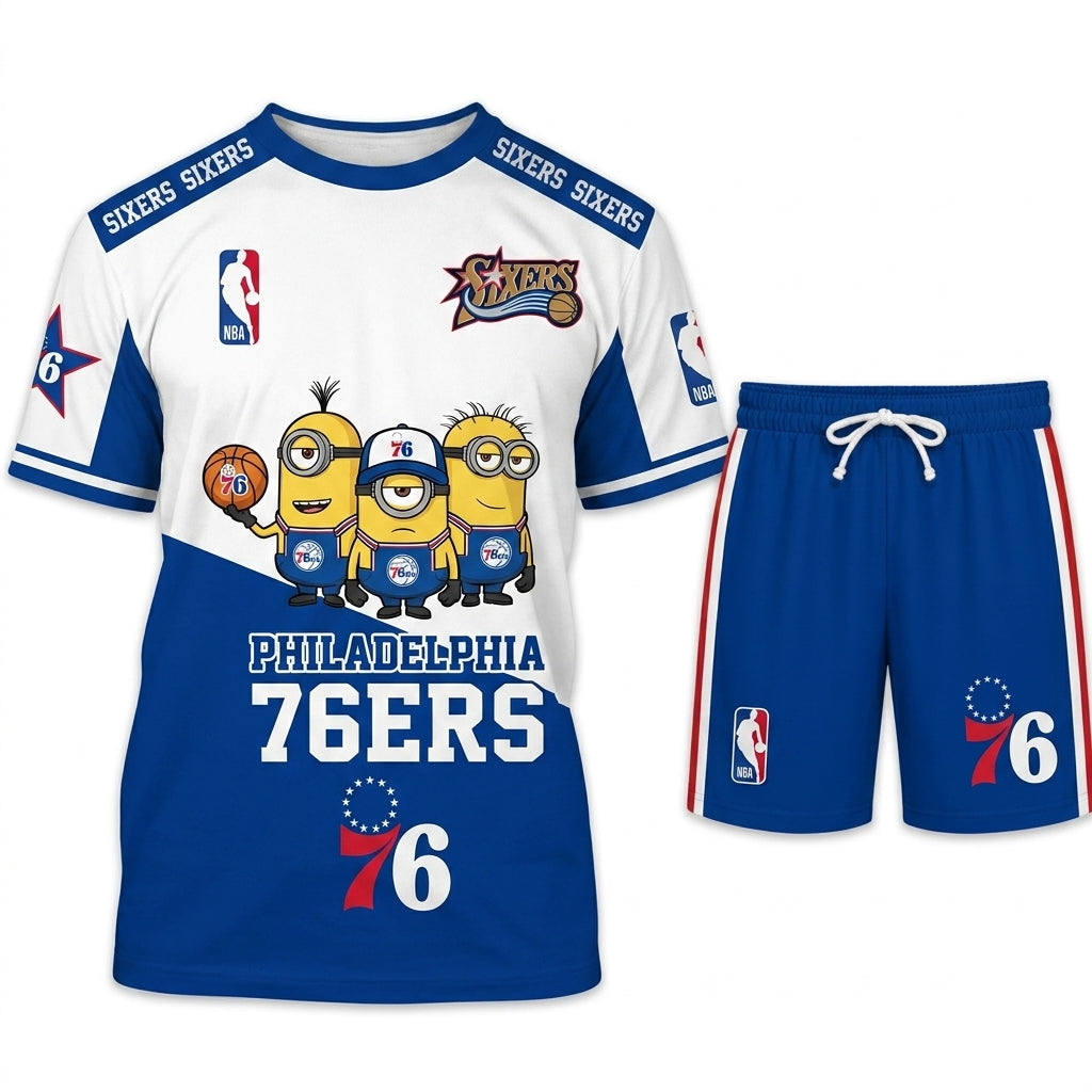 Minions NBA Basketball Fan Set — T-Shirt & Shorts | All 30 Teams Available
