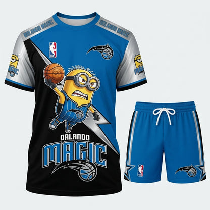 Minions NBA Basketball Fan Set — T-Shirt & Shorts | All 30 Teams Available