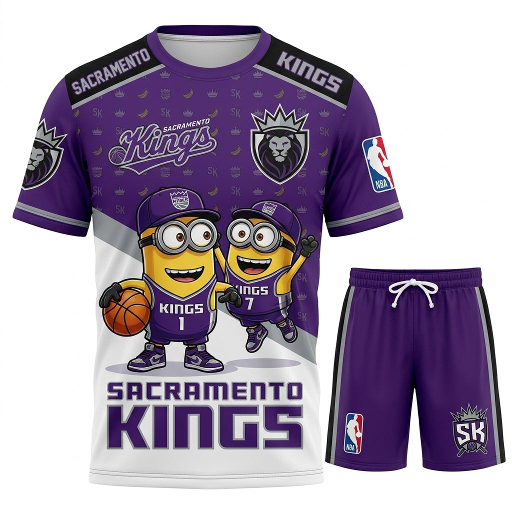 Minions NBA Basketball Fan Set — T-Shirt & Shorts | All 30 Teams Available