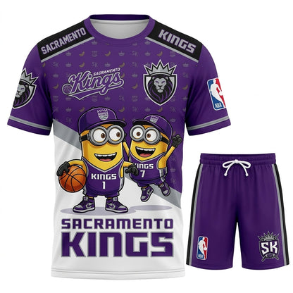 Minions NBA Basketball Fan Set — T-Shirt & Shorts | All 30 Teams Available