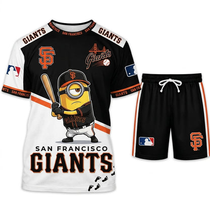 Minions MLB Baseball Fan Set — T-Shirt & Shorts | All 30 Teams Available