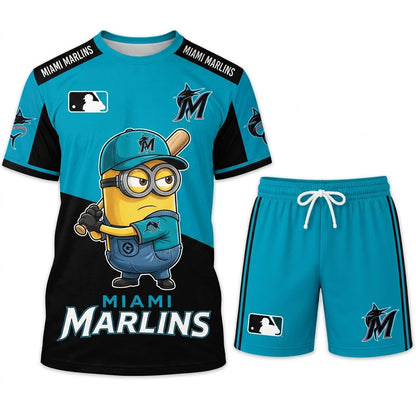 Minions MLB Baseball Fan Set — T-Shirt & Shorts | All 30 Teams Available