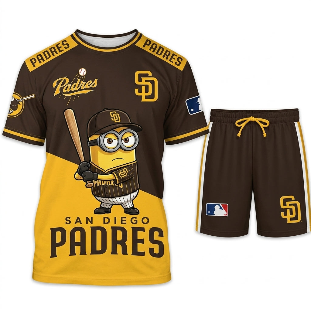 Minions MLB Baseball Fan Set — T-Shirt & Shorts | All 30 Teams Available