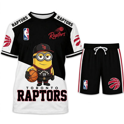 Minions NBA Basketball Fan Set — T-Shirt & Shorts | All 30 Teams Available - Custom Fan Apparel Image 1