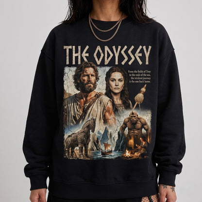 Greek Mythology Graphic Shirt — The Odyssey Inspired T-Shirt — Sweatshirt — Hoodie & Zip Hoodie — An - Custom Fan Apparel Image 4