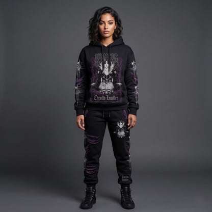 Anime Hunter Hoodie & Sweatpants Set — Manga Inspired Tracksuit — Character Graphic Jogger Set for A - Custom Fan Apparel Image 4