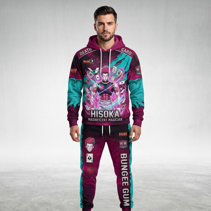Anime Hunter Hoodie & Sweatpants Set — Manga Inspired Tracksuit — Character Graphic Jogger Set for A - Custom Fan Apparel Image 6