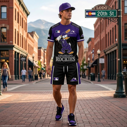 Cartoon Duck Baseball Fan T-Shirt And Shorts Set — Sport Outfit Combo | 30 Teams Available - Custom Fan Apparel Image 18