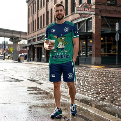 Meme Frog Baseball Fan T-Shirt And Shorts Set — Funny Sport Outfit | 30 Teams Available