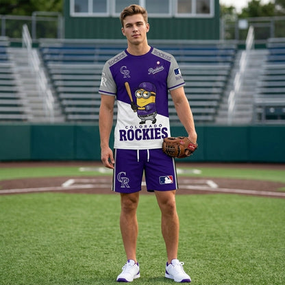 Minions MLB Baseball Fan Set — T-Shirt & Shorts | All 30 Teams Available