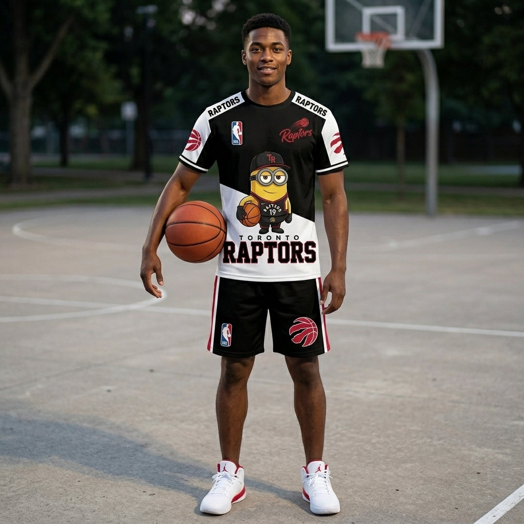 Minions NBA Basketball Fan Set — T-Shirt & Shorts | All 30 Teams Available - Custom Fan Apparel Image 2