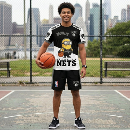 Minions NBA Basketball Fan Set — T-Shirt & Shorts | All 30 Teams Available - Custom Fan Apparel Image 7