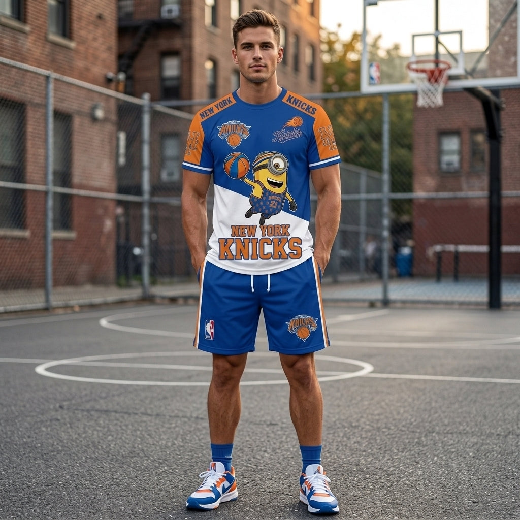 Minions NBA Basketball Fan Set — T-Shirt & Shorts | All 30 Teams Available