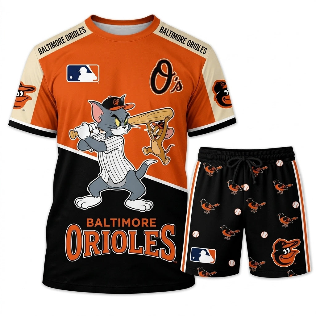 All USA Baseball Teams Inspired Fan Set — Graphic T-Shirt And Shorts Combo Outfit - Custom Fan Apparel Image 7