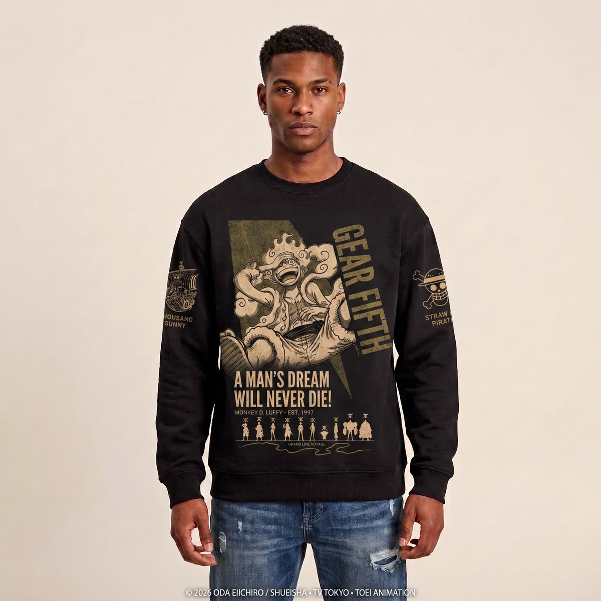 Anime Luffy Graphic Shirt, One Piece Inspired T-Shirt, Sweatshirt & Hoodie, Japanese Streetwear Fan Gift