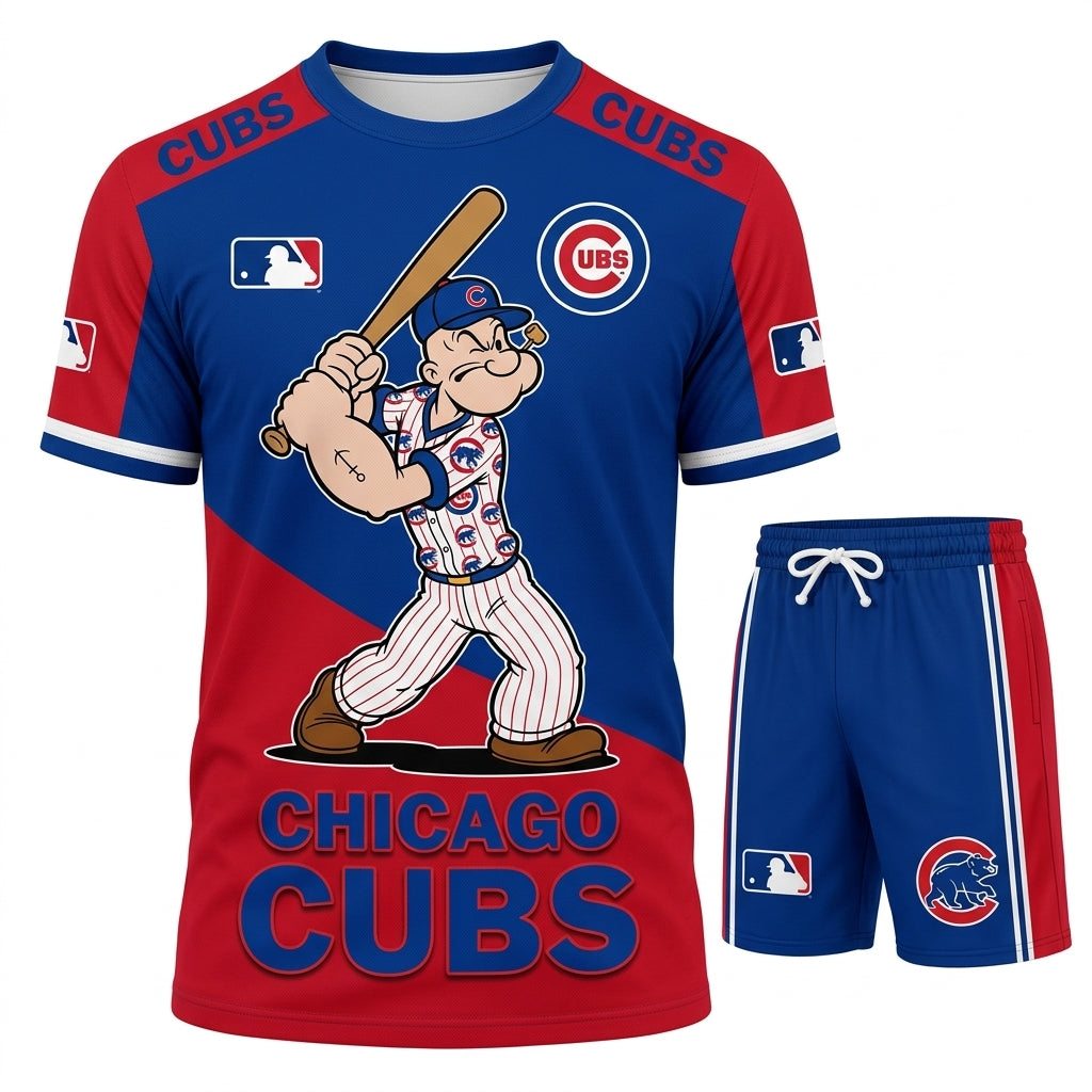 Strong Sailor Baseball Fan T-Shirt And Shorts Set — Sport Outfit Combo | 30 Teams Available