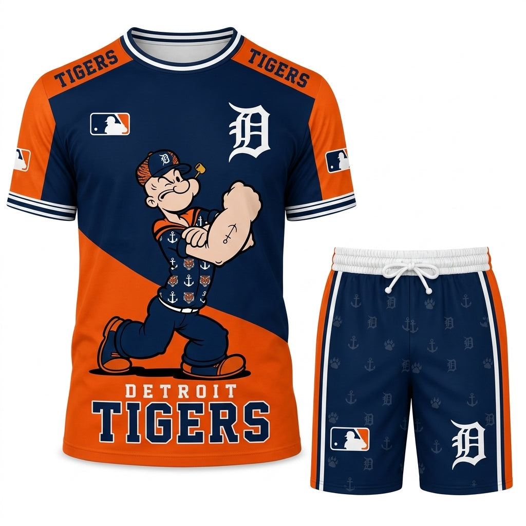 Strong Sailor Baseball Fan T-Shirt And Shorts Set — Sport Outfit Combo | 30 Teams Available