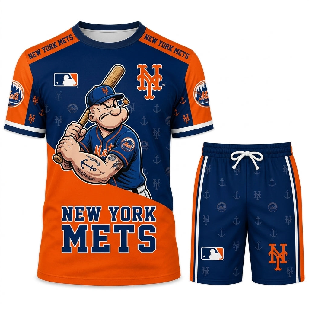 Strong Sailor Baseball Fan T-Shirt And Shorts Set — Sport Outfit Combo | 30 Teams Available - Custom Fan Apparel Image 1