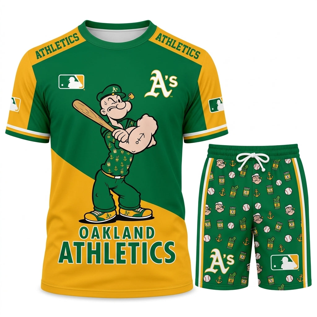 Strong Sailor Baseball Fan T-Shirt And Shorts Set — Sport Outfit Combo | 30 Teams Available - Custom Fan Apparel Image 3