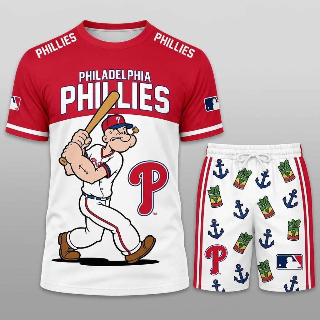 Strong Sailor Baseball Fan T-Shirt And Shorts Set — Sport Outfit Combo | 30 Teams Available - Custom Fan Apparel Image 5