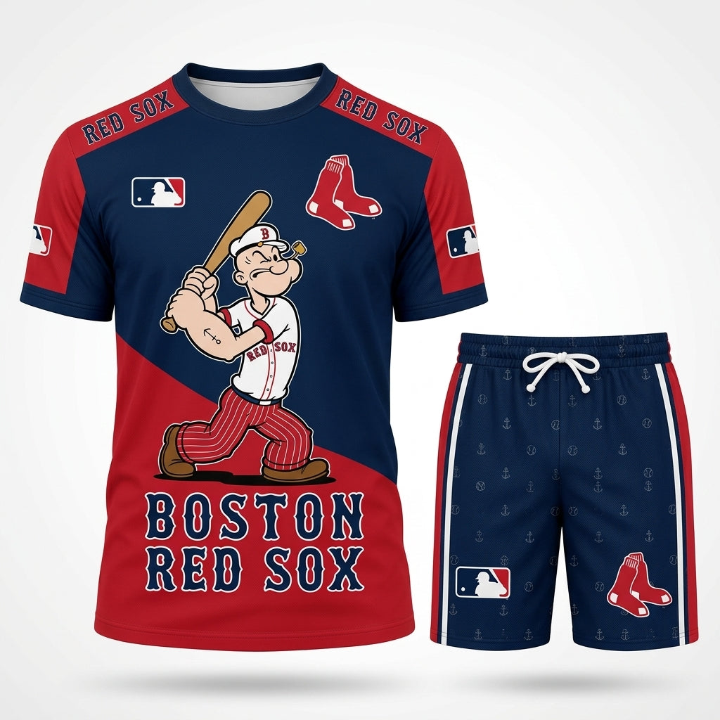 Strong Sailor Baseball Fan T-Shirt And Shorts Set — Sport Outfit Combo | 30 Teams Available - Custom Fan Apparel Image 7