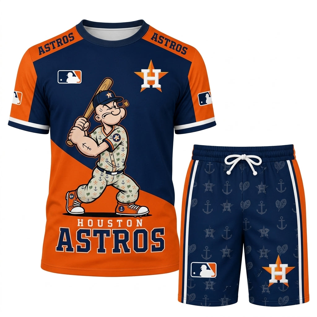 Strong Sailor Baseball Fan T-Shirt And Shorts Set — Sport Outfit Combo | 30 Teams Available