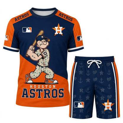 Strong Sailor Baseball Fan T-Shirt And Shorts Set — Sport Outfit Combo | 30 Teams Available