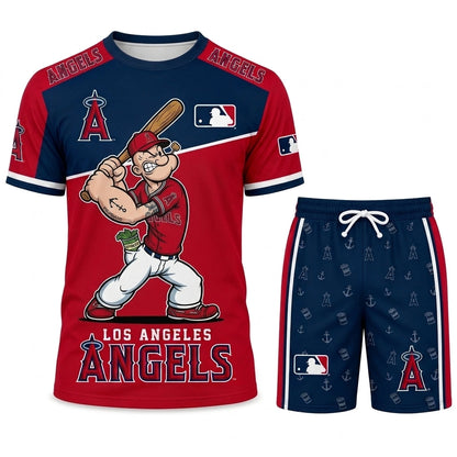 Strong Sailor Baseball Fan T-Shirt And Shorts Set — Sport Outfit Combo | 30 Teams Available