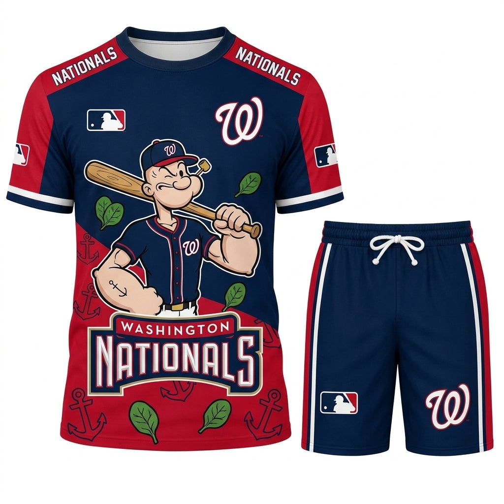 Strong Sailor Baseball Fan T-Shirt And Shorts Set — Sport Outfit Combo | 30 Teams Available - Custom Fan Apparel Image 15