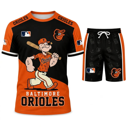 Strong Sailor Baseball Fan T-Shirt And Shorts Set — Sport Outfit Combo | 30 Teams Available