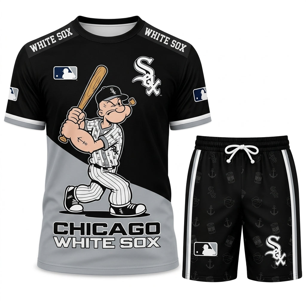 Strong Sailor Baseball Fan T-Shirt And Shorts Set — Sport Outfit Combo | 30 Teams Available