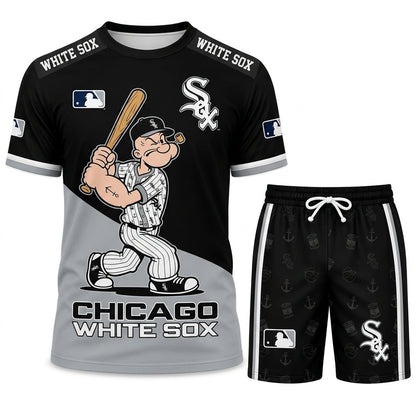 Strong Sailor Baseball Fan T-Shirt And Shorts Set — Sport Outfit Combo | 30 Teams Available