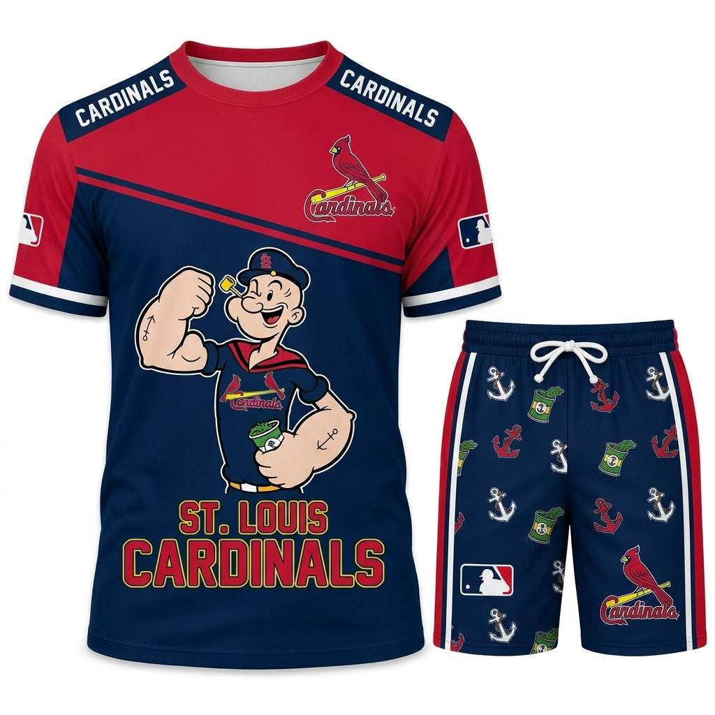 Strong Sailor Baseball Fan T-Shirt And Shorts Set — Sport Outfit Combo | 30 Teams Available