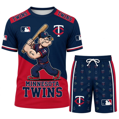 Strong Sailor Baseball Fan T-Shirt And Shorts Set — Sport Outfit Combo | 30 Teams Available