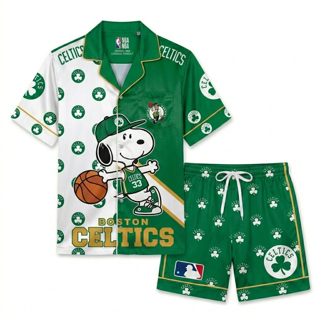 SHORT-SLEEVE PAJAMAS SET FOR BASKETBALL FAN - Custom Fan Apparel Image 1