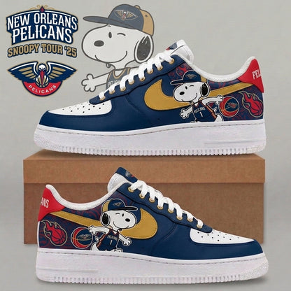 Snoopy NBA Basketball Fan Low Top Sneakers | All 30 Teams Available