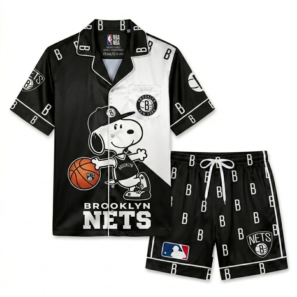 SHORT-SLEEVE PAJAMAS SET FOR BASKETBALL FAN - Custom Fan Apparel Image 3