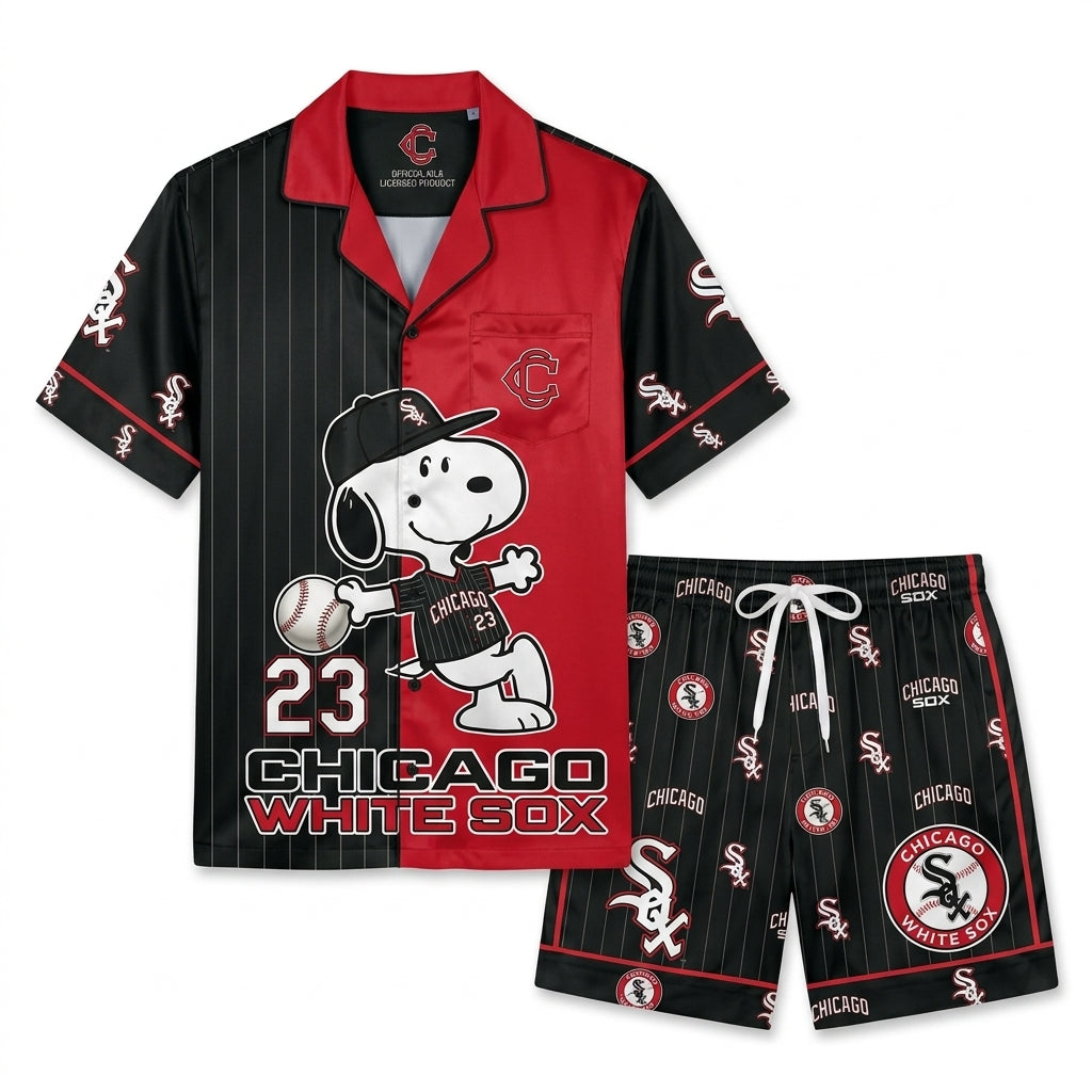 SHORT-SLEEVE PAJAMAS SET FOR SPORT FAN - Custom Fan Apparel Image 13