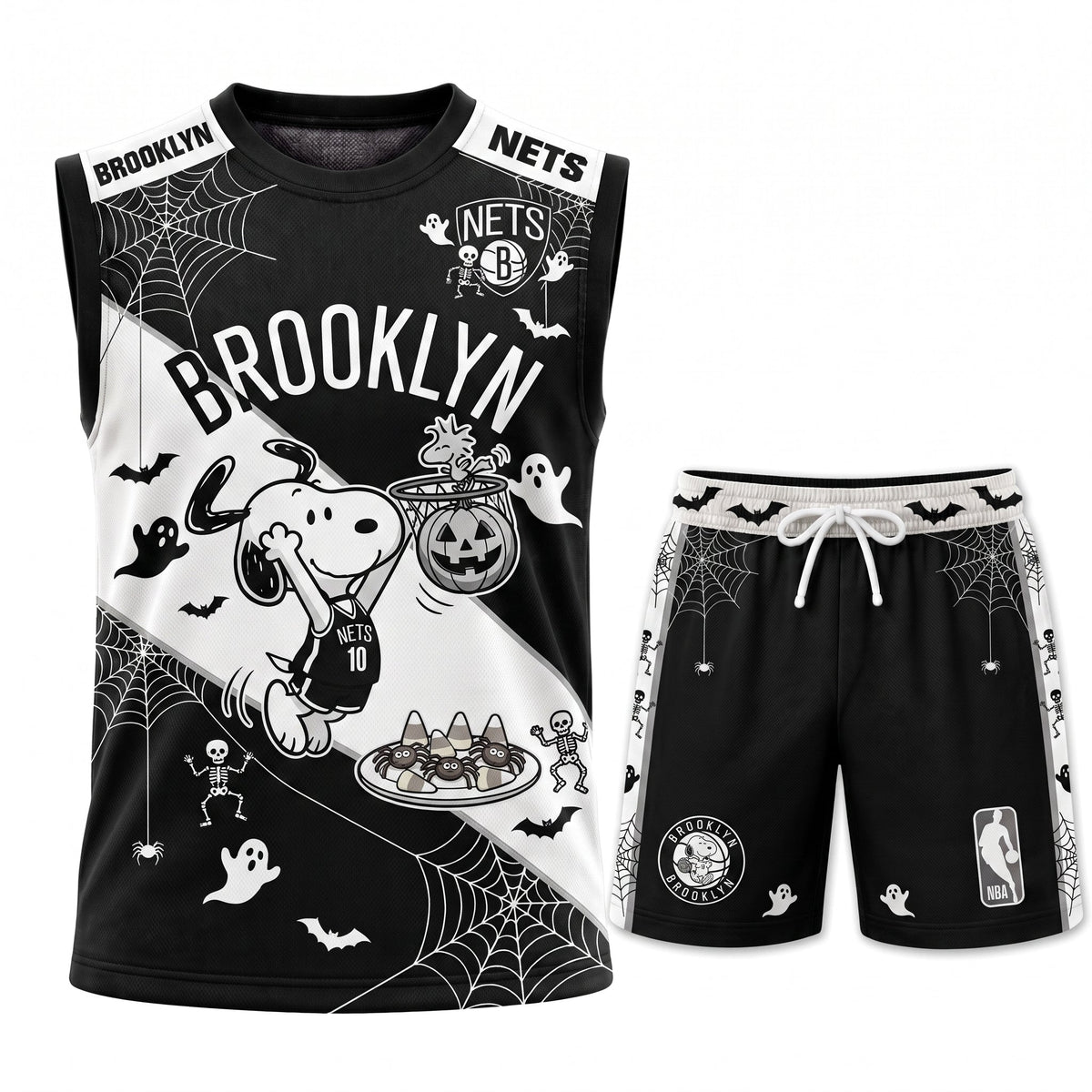 Limited Halloween Basketball Set — Cartoon Beagle Jersey + Shorts | 30 Teams